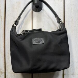 COACH #C042-8668 Black Nylon Purse Shoulder Bag Hobo